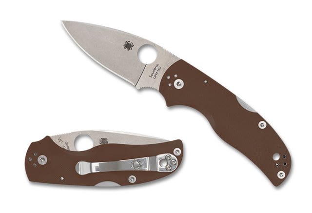 Spyderco Native 5 Folding Knives 2.95in CPM 15V G-10 Satin Brown