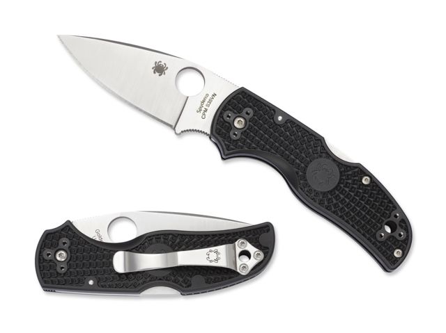 Spyderco Native5 Lightweight Folding Knife 3.10in PlainEdge Blade FRN Black Handle