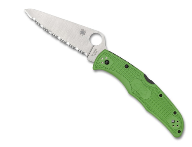 Spyderco Pacific Salt 2 Folding Knife 3.78in H-1 FRN Spyder Green