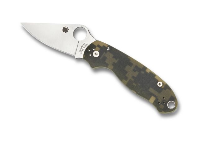 Spyderco Para 3 Folding Knife PlainEdge CPM S30V Blade 2.95in Digital Camouflage G-10 Handle