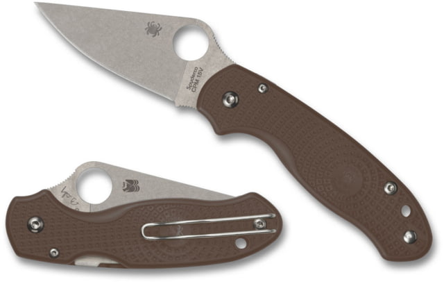 Spyderco Paramilitary 3 Folding Knife 2.91 in CPM 15V Brown Fiberglass Reinforced Nylon