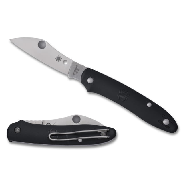 Spyderco Roadie XL Folding Knife 2.76 in M398 Black Fiberglass Reinforced Nylon