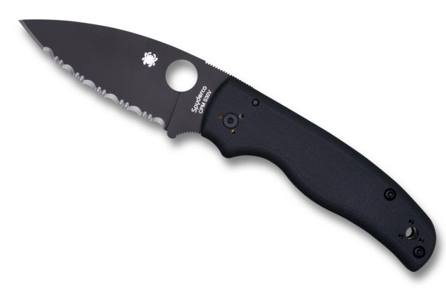 Spyderco Shaman SpyderEdge Folding Knife G-10 Steel Black/Black Blade