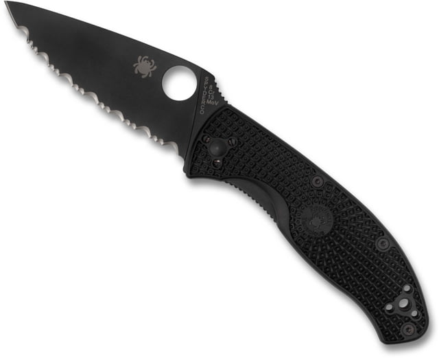 Spyderco Tenacious FRN Folding Knife 3.39in 8Cr13MoV FRN Serrated Black