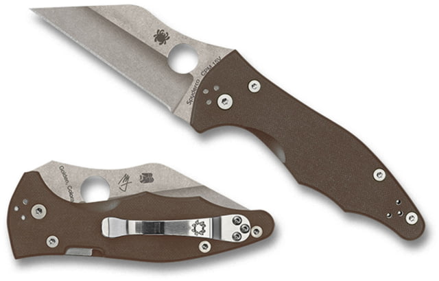 Spyderco Yojimbo 2 Folding Knife 3.19 in CPM 15V Brown G10