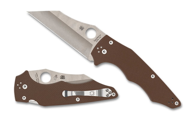 Spyderco YoJumbo Folding Knives 3.98in CPM 15V G-10 Satin Brown