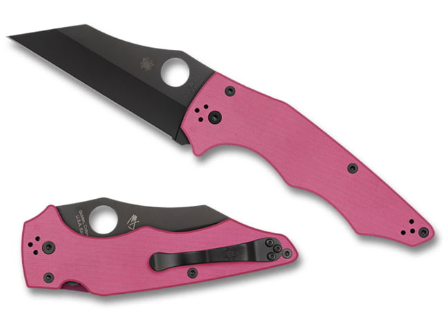 Spyderco YoJumbo Folding Knives 3.98in CPM S30V G-10 Black DLC Pink