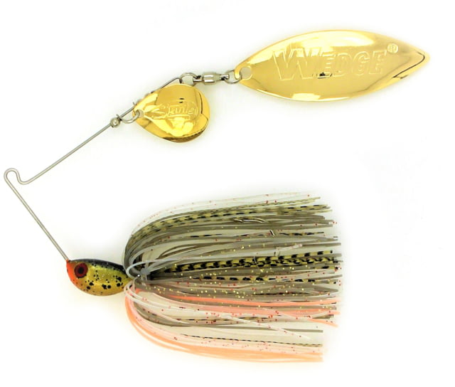 Stanley Jigs Vibra Wedge Extreme Hand Tied Colorado/Willow Blade Spinnerbait Single Fishing Hook 1/2 oz 1 Piece Gold/Gold Golden Bream II