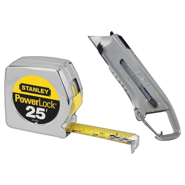 Stanley Tools 25ft Tape/Utility Knife Combo Silver