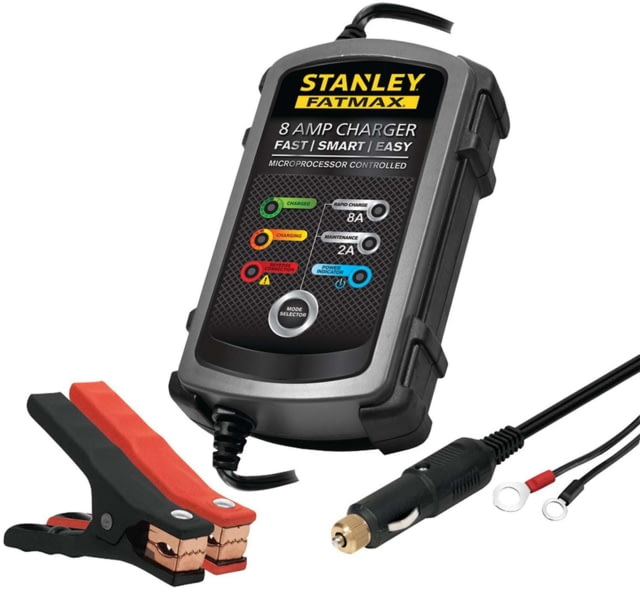 Stanley Tools 8-Amp FATMAX Battery Charger/Maintainer Black/Yellow