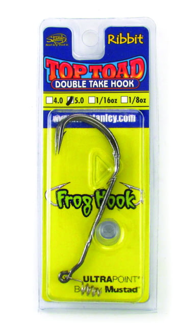 Stanley Jigs Unweighted Double Take Ribbit Hook Size 5/0 5 per Pack