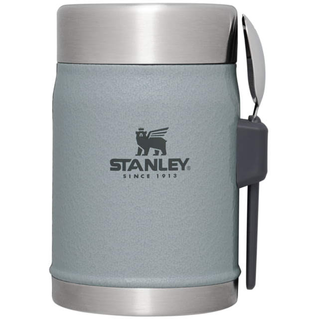 Stanley The Legendary Classic Food Jar w/Spork Hammertone Silver 14 oz/0.4 L