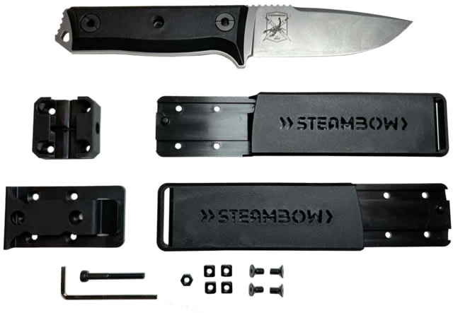 Steambow K1 Knife Light Stonewashed Finish Silver