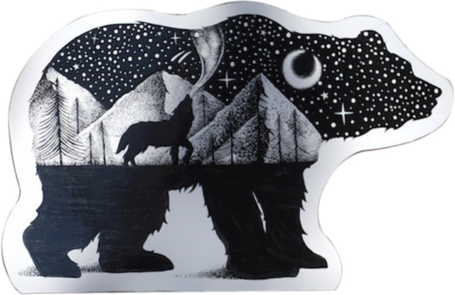 Sticker Art Bear and Wolf Sticker