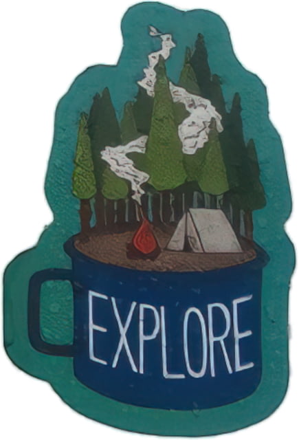Sticker Art Camping Cup Explore Sticker