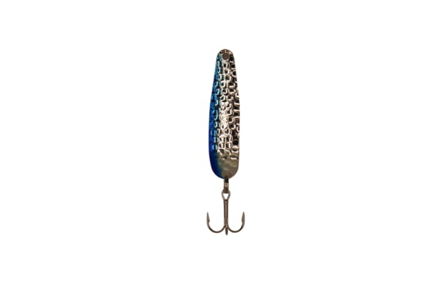 Stinger Scorpion Spoon Lightweight Trolling Spoon 2.25in .1oz. #5 VMC Hooks Silver Hammered Blue Edge