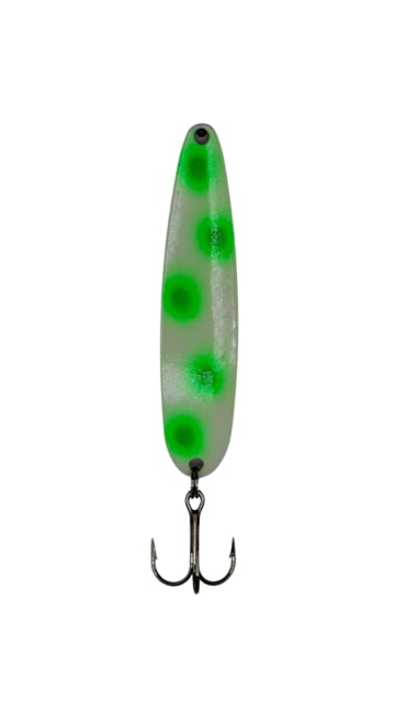 Stinger Stinger Spoon Lightweight Trolling Spoon 3.75in .3oz. #2 VMC Hooks Green Flash Dot
