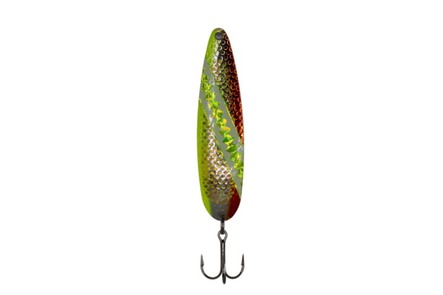 Stinger Stinger Spoon Lightweight Trolling Spoon 3.75in .3oz. #2 VMC Hooks Silver Hammered Modified Carmel Dolphin