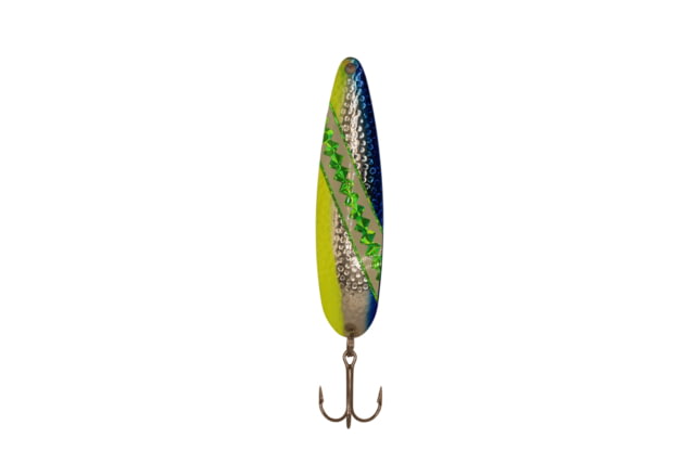 Stinger Stingray Spoon Lightweight Trolling Spoon 4.25in .4oz. #1 VMC Hooks Silver Hammered Blue Dolphin