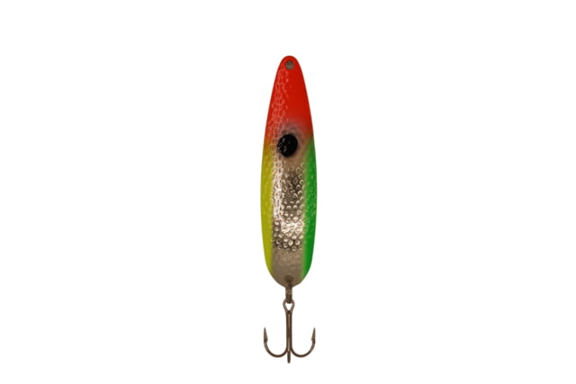Stinger Stingray Spoon Lightweight Trolling Spoon 4.25in .4oz. #1 VMC Hooks Silver Hammered Mixed Veggies