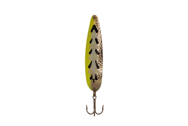 Stinger Stingray Spoon Lightweight Trolling Spoon 4.25in .4oz. #1 VMC Hooks Silver Hammered Yellow Killer