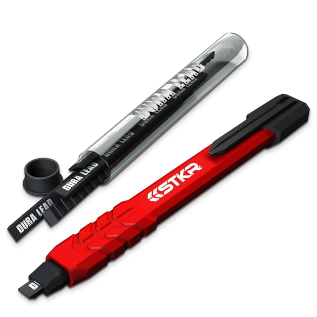 STKR Concepts Mechanical Carpenter Pencil w/ 3 pieces of Lead Red