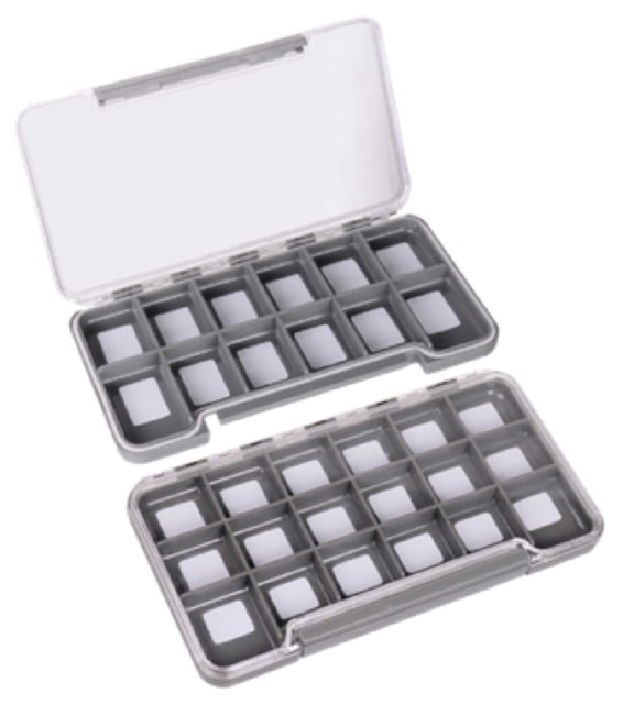 Stone Creek Slim J Magnetic Fly Box 12 Compartment Clear 7.25in x 4in x .5in