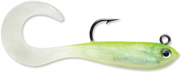 Storm WildEye Curl Tail Minnow 02 Soft Bait Shiner Chartreuse Silver