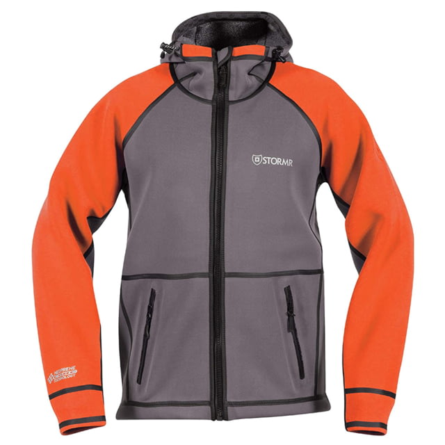 Stormr Typhoon Neoprene Jacket - Men's Safety Orange/Gray Extra Large
