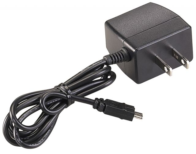 Streamlight 120V AC USB Dedicated Wall Adapter Charging Cord Black