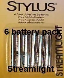 Streamlight Stylus AAAA Batteries - Replacement 1.5 Volt Alkaline battery 6 pack  for Streamlight Stylus Flashlights & more