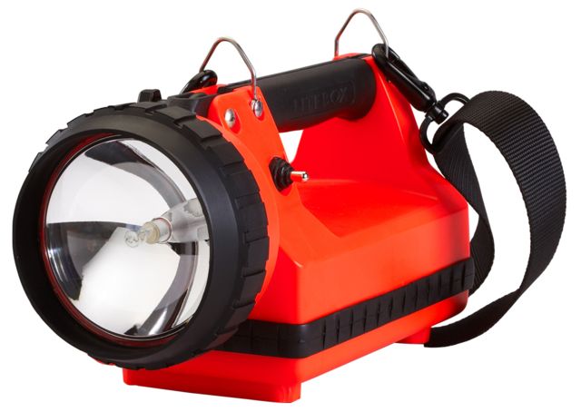 Streamlight Firebox Rechargeable Lantern 150 Lumen 8 Watt Spot 22061 - Iec Type C 230V Ac Charge Cord 12V Dc Orange