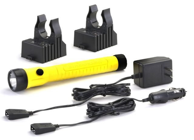 Streamlight PolyStinger LED HAZ-LO Industrial Safety Flashlight 120V AC/12VDC Steady Charge Cord Yellow