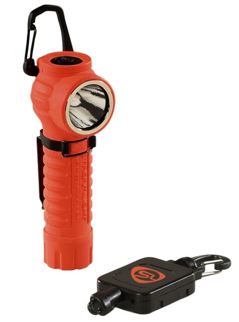 Streamlight PolyTac 90 Flashlight w/ Gear Keeper & Lithium Batteries - Orange