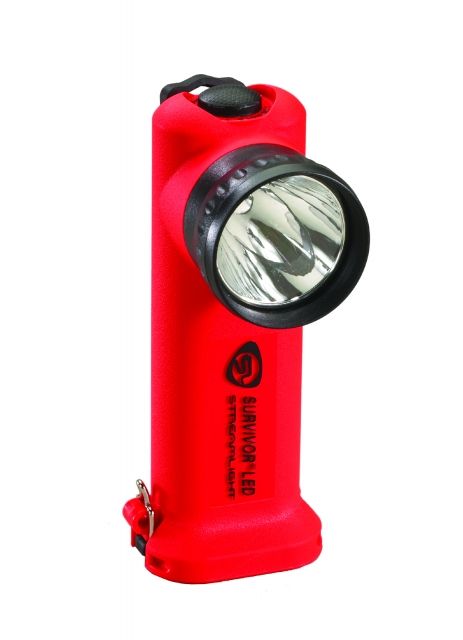 Streamlight Survivor LED Flashlight Orange - AC Charger Fast Charge Base Alkaline Battery Pack