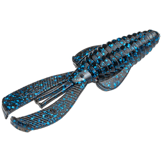 Strike King Rage Baby Bug Fishing Lure Soft Plastic Craw Black and Blue 3in 9-Pack