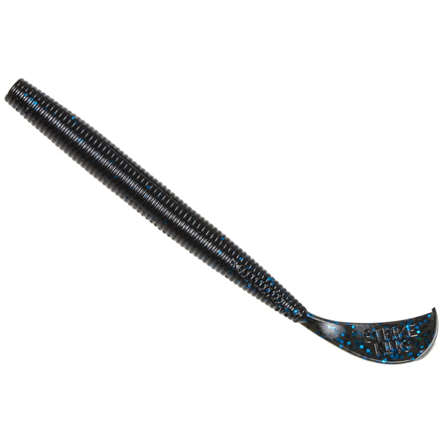 Strike King Rage Cut-R-Worm Fishing Lure Soft Plastic Worm Black and Blue 6in 7-Pack
