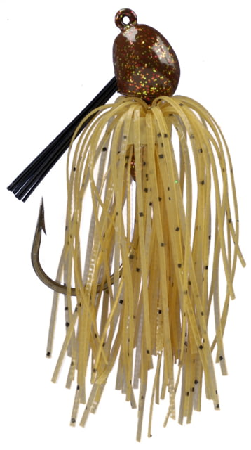 Strike King Bitsy Bug Mini Jig Fishing Lure Casting Jig Pumpkin Green Flake 1/4oz