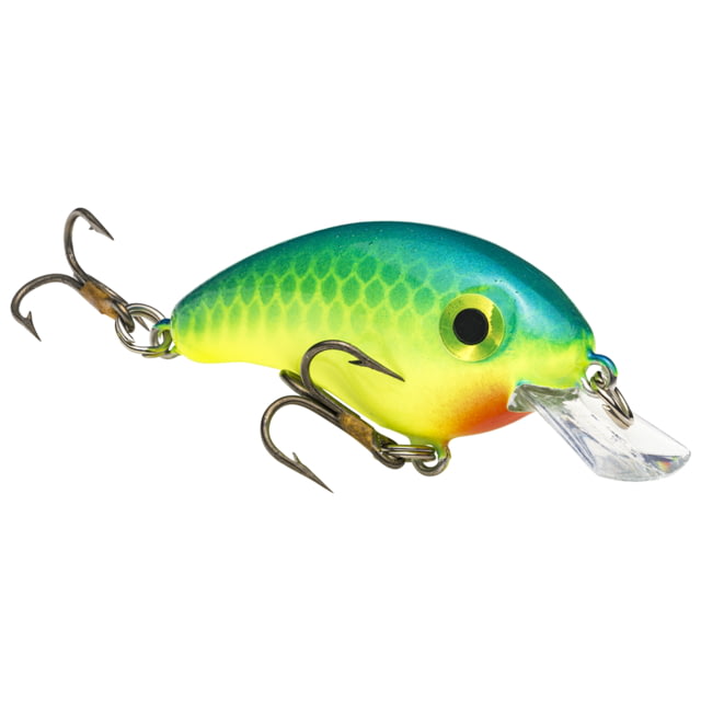 Strike King Bitsy Pond Minnow Fishing Lure Shallow Diving Crankbait Blue Chartreuse 1/8oz