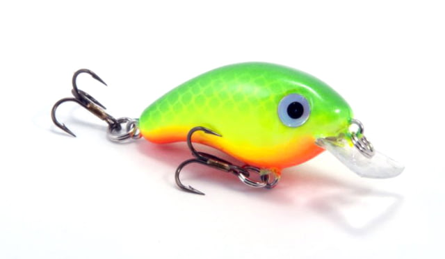 Strike King Strike King Bitsy Pond Minnow Fishing Lure Shallow Diving Crankbait Chartreuse Green Back 1/8oz
