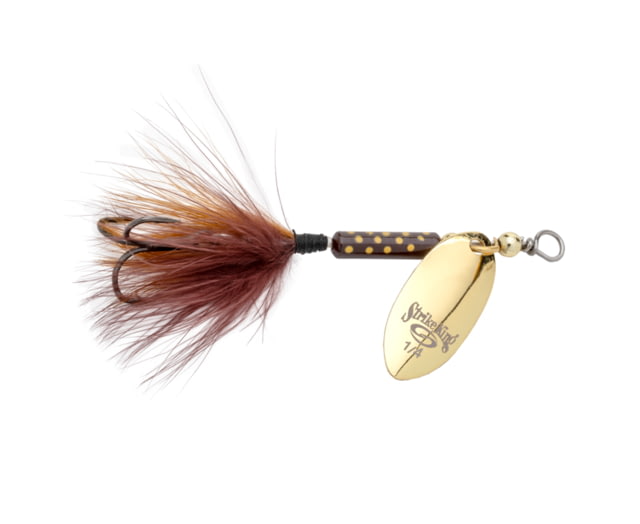 Strike King Strike King Bitsy Spinner Fishing Lure In-Line Spinner 1/4oz SZ 4 Hook Gold Blade Baby Carp