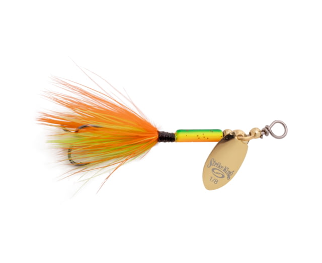 Strike King Strike King Bitsy Spinner Fishing Lure In-Line Spinner 1/8oz SZ 8 Hook Gold Blade Bleeding Firetiger