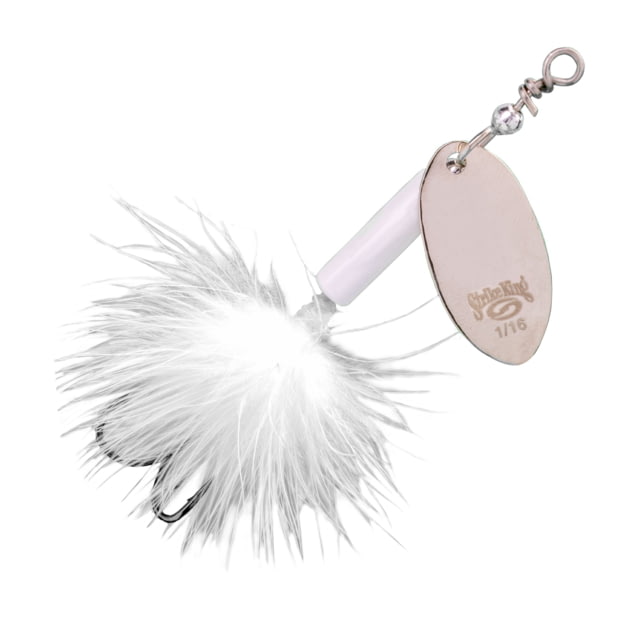 Strike King Bitsy Spinner Fishing Lure In-Line Spinner 1/16oz SZ 10 Hook Silver Blade White