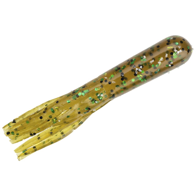 Strike King Bitsy Tube Fishing Lure Soft Plastic Tube Pumpkin w/ Green Flake 2 3/4in 10-Pack