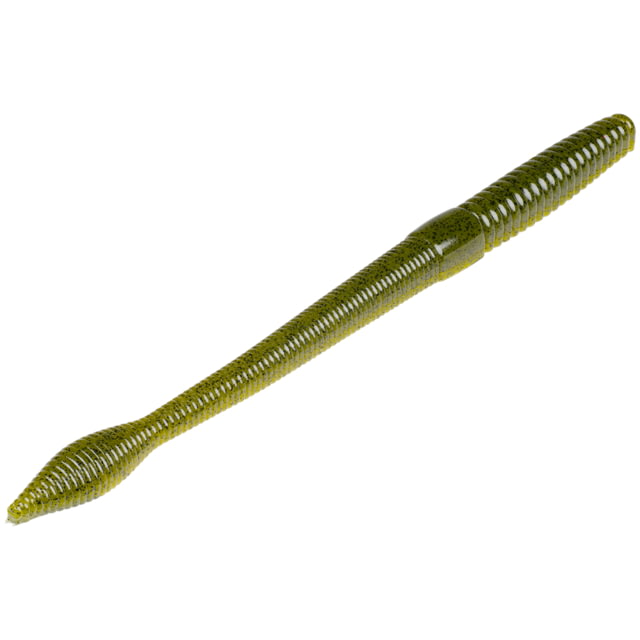 Strike King Strike King KVD Perfect Plastics Bullworm OPT Soft Plastic Worm Fishing Lure Green Pumpkin 8in 5-Pack
