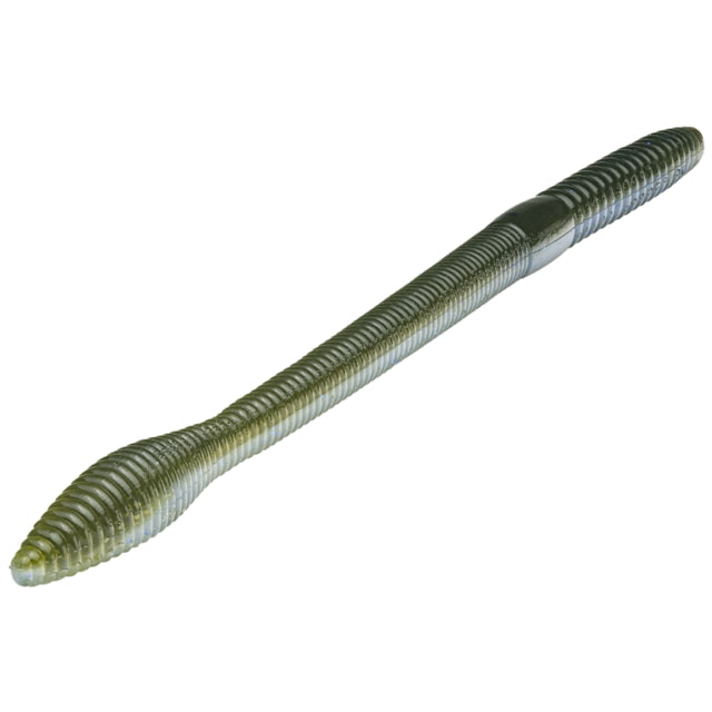 Strike King Strike King KVD Perfect Plastics Bullworm OPT Soft Plastic Worm Fishing Lure Moon Juice 10in 5-Pack