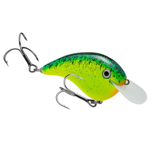 Strike King Chick Magnet Fishing Lure Flatside Crankbait Chartreuse w/ Blue/Black Splatterback 7/16oz