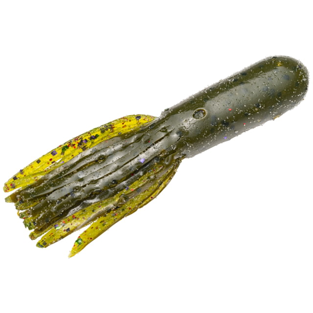 Strike King Coffee Fat Tube Fishing Lure Soft Plastic Tube Watermelon Seed Candy/Green Pumpkin 2 3/4in 9-Pack