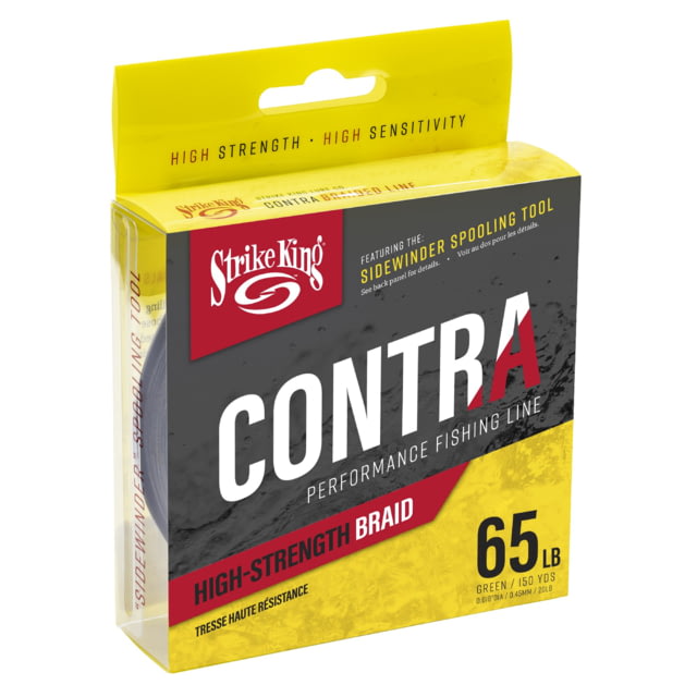 Strike King Contra Braid Fishing Line 65lb Test 150-Yards Green
