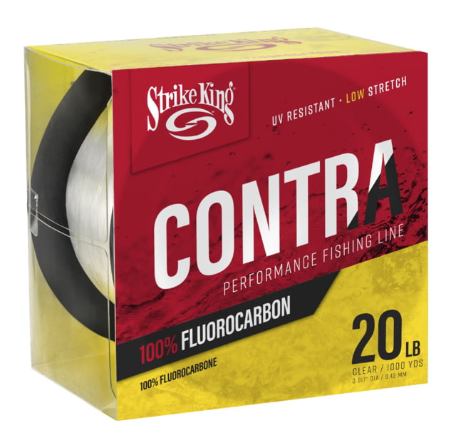 Strike King Contra Fluorocarbon Fishing Line 20lb Test s Clear